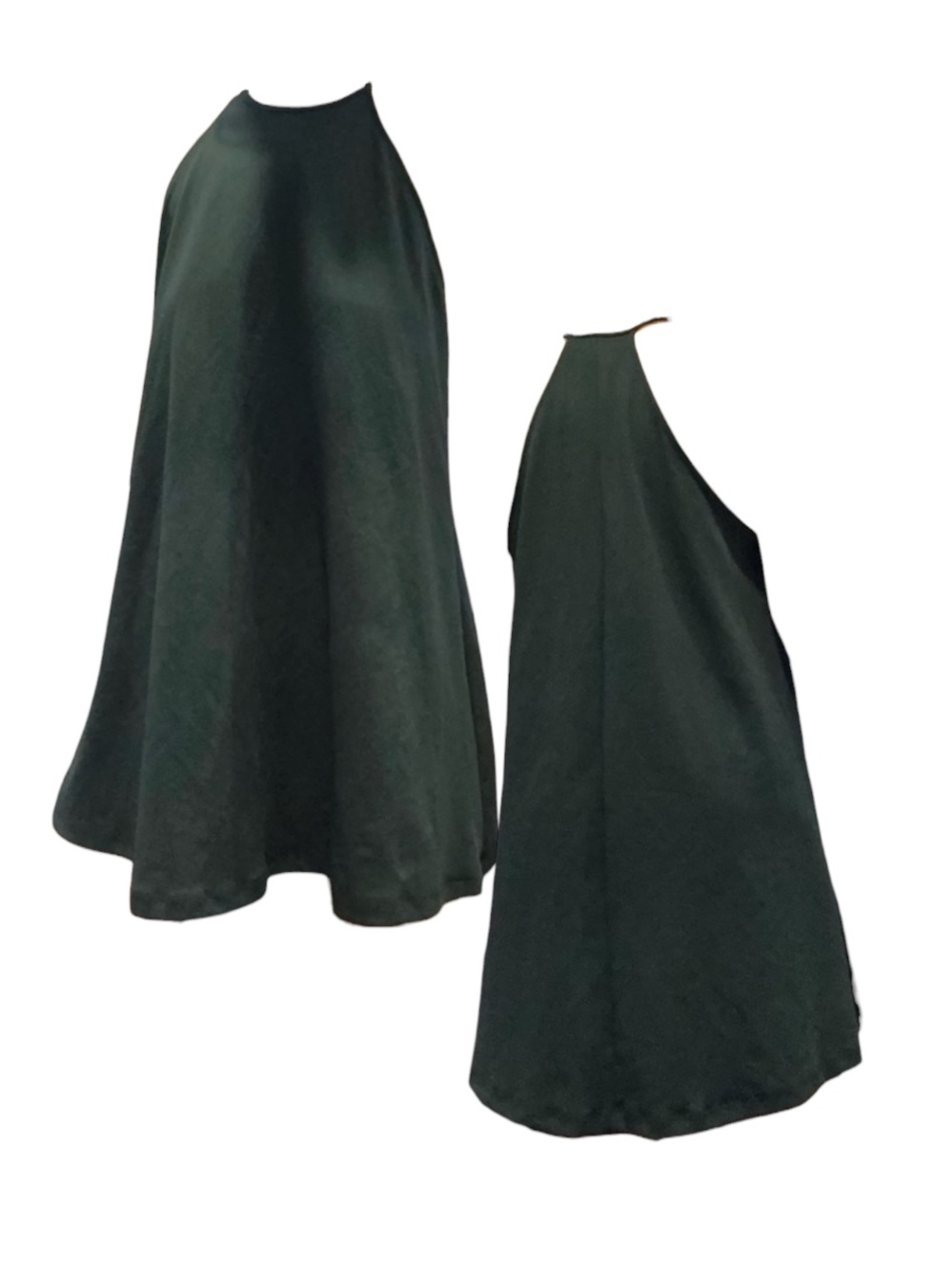Zara Dark Green Halter Mini Dress